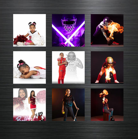 9-Pack Custom Magnets 2.5" x 2.5" square